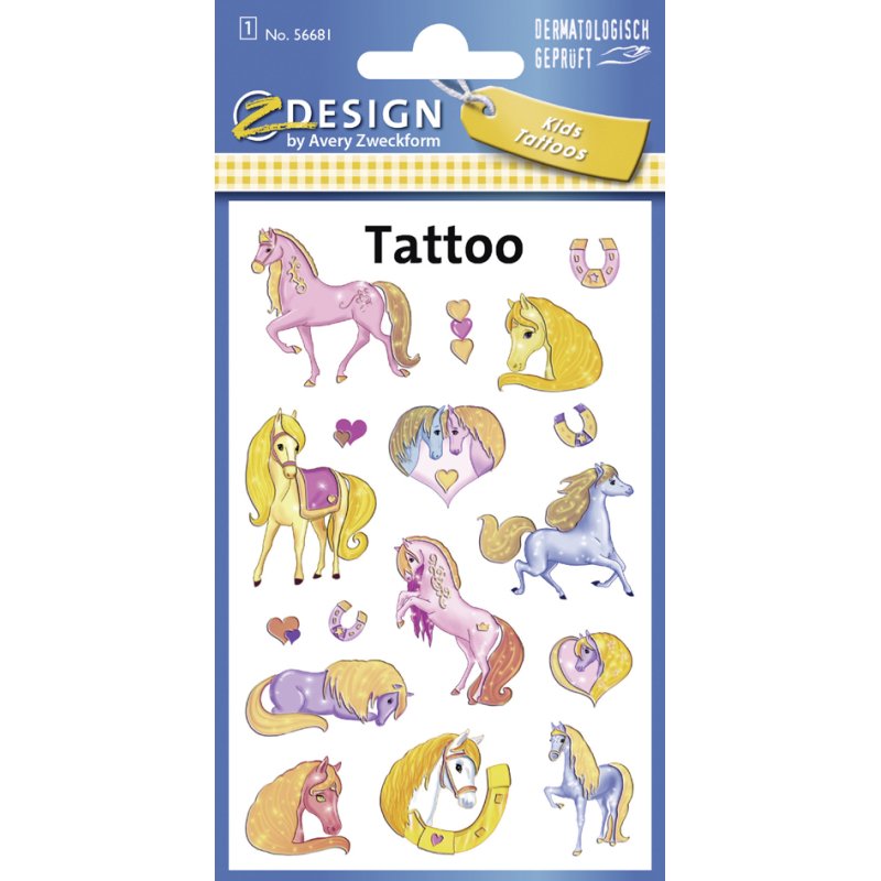 AVERY Zweckform tijdelijke tatoeages spinnen, kindvriendelijk, 17 stuks
