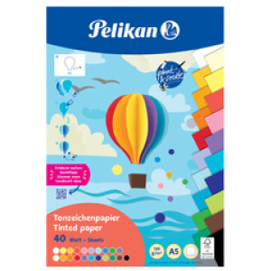 Pelikan gekleurd karton A3, 10 kleuren gesorteerd, 120 g/m², 10 vel