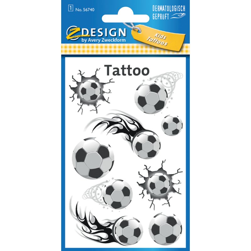 AVERY Zweckform kindertatoeages auto's, tattoofolie, 1 vel à 12 tattoos