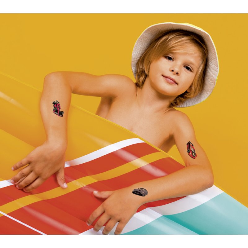 AVERY Zweckform kindertatoeages auto's, tattoofolie, 1 vel à 12 tattoos