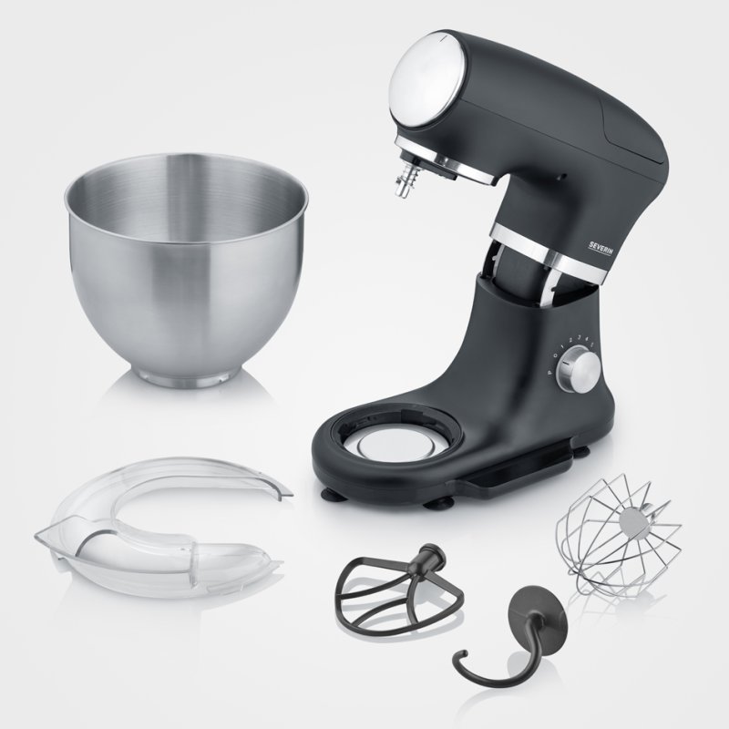 SEVERIN robot culinaire KM 3898, acier inoxydable/noir, 1000 watts