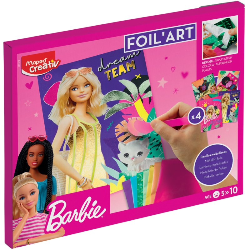 Maped Creativ coffret créatif Foil Art Barbie, 18 pièces