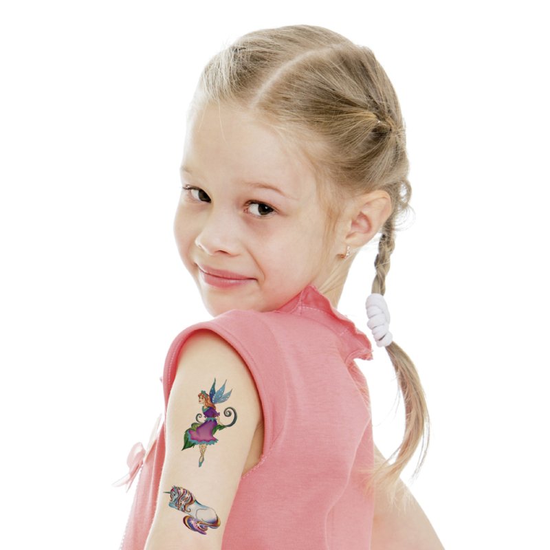 AVERY Zweckform kindertattoos elfjes en eenhoorns, verwijderbaar met olie, 11 stuks