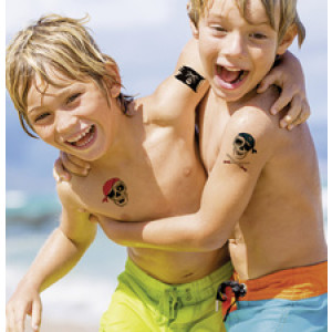 AVERY Zweckform tijdelijke tatoeages Piraten, 1 vel, 12 tattoos