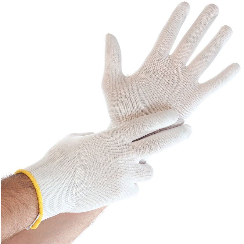 HYGOSTAR gant de travail Ultra Flex, nylon, blanc, taille M