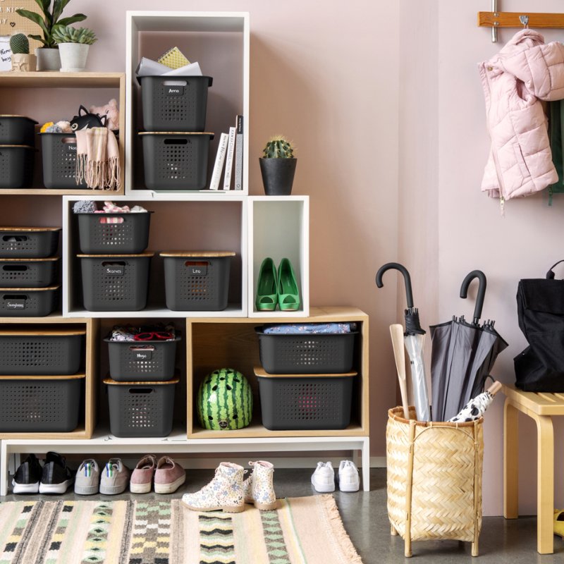 smartstore couvercle intelligent boîte de rangement, matériau recyclé, anthracite, 280×380×10 mm