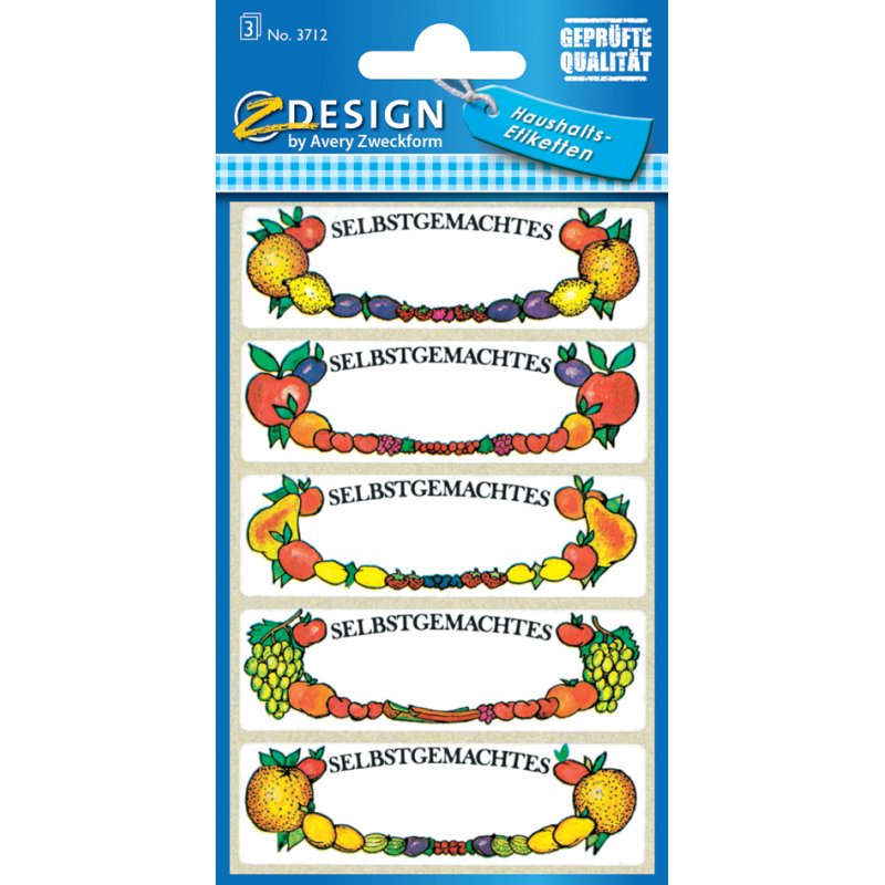 AVERY Zweckform Étiquettes rectangulaires ménagères, amovibles, 76×120 mm, 10 pièces