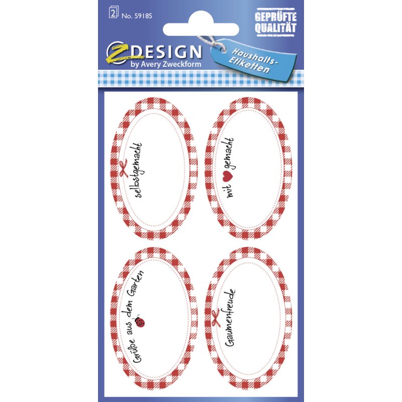 AVERY Zweckform Étiquettes rectangulaires ménagères, amovibles, 76×120 mm, 10 pièces