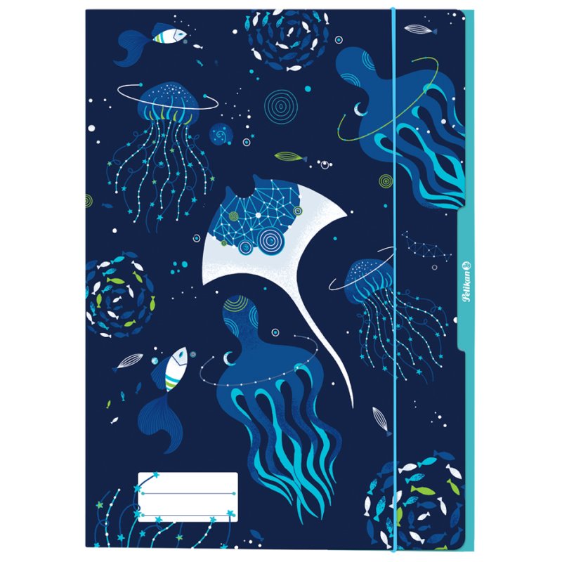 Pelikan Sammelmappe, sturdy board, UV varnish, elastic closure