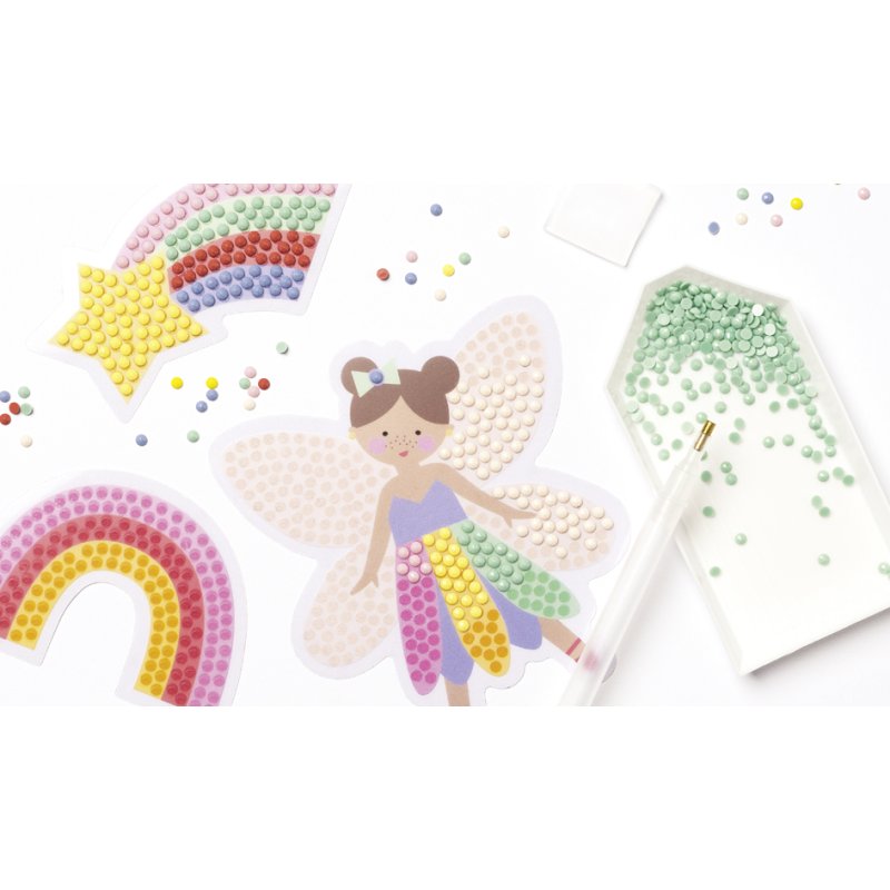 folia diamant schilderset regenboogkleuren, 6 motieven, 1000 diamantjes