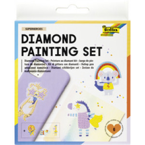folia diamantschilderset Superhelden, 6 motieven, 750 diamonds, inclusief accessoires