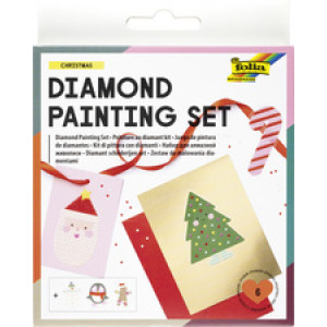 folia diamant-schilderset Kerst, 6 motieven, 1.100 diamonds, inclusief accessoires
