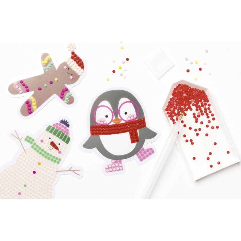 folia diamant-schilderset Kerst, 6 motieven, 1.100 diamonds, inclusief accessoires
