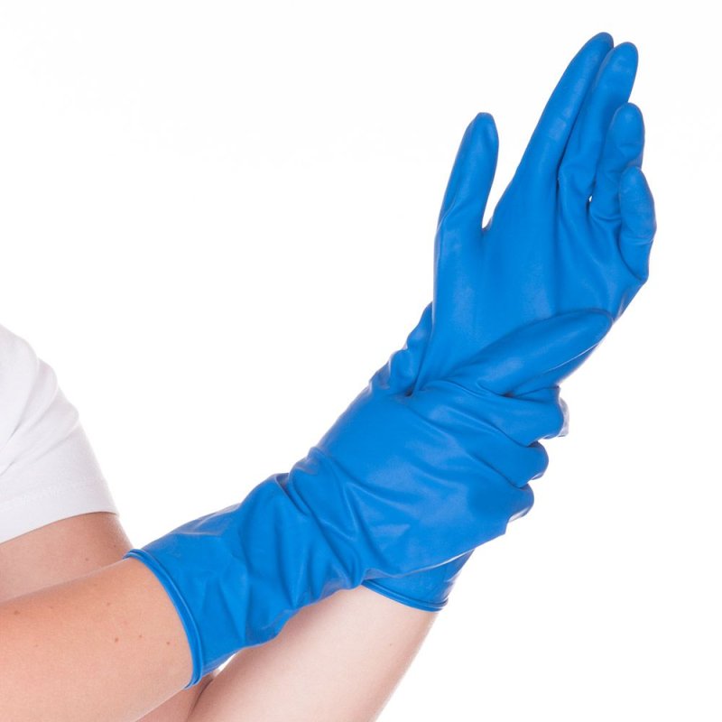 HYGOSTAR gants de protection chimique High Risk, bleu, XL, 50 pièces