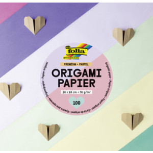 folia origami vouwpapier PREMIUM PASTELL, 100×100 mm, pastelkleuren, 500 vel