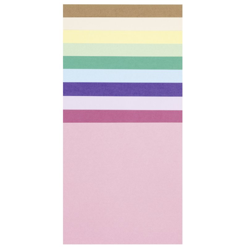 folia origami vouwpapier PREMIUM PASTELL, 100×100 mm, pastelkleuren, 500 vel
