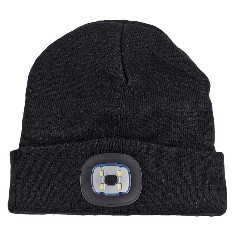 IWH bonnet tricoté avec éclairage LED, gris, 4 LED's, 120 lumens
