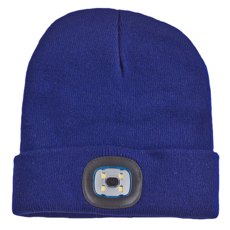 IWH bonnet tricoté avec éclairage LED, gris, 4 LED's, 120 lumens