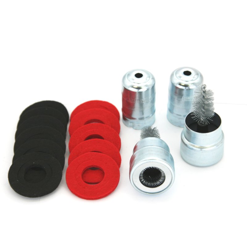 IWH battery terminal cleaning brush, wire brush, with colour discs, 2 brushes