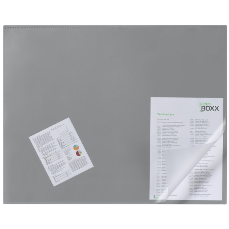 DURABLE Sous-main de bureau, 650×520 mm, PVC, gris