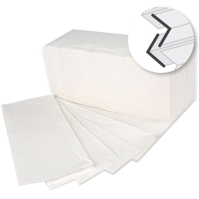 HYGOCLEAN handdoekpapier, Z-vouw, wit, 2-lagig, 20 × 185 vel