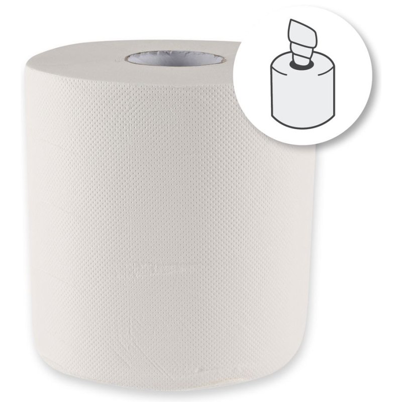 HYGOCLEAN rouleau essuie-mains, 2 plis, blanc, 112,5 m