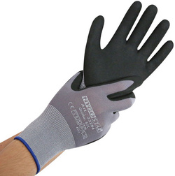 HYGOSTAR Ergo Flex werkhandschoenen, grijs/zwart, maat L, 12 paar