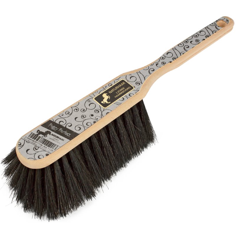 Peggy Perfect brosse à main Arabica, bois, motif argent-noir, 32,5 cm