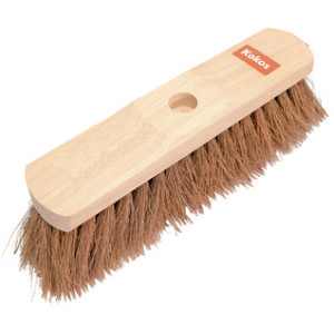 Peggy Perfect bezem natuurlijk hout, kokosborstels, 270 mm