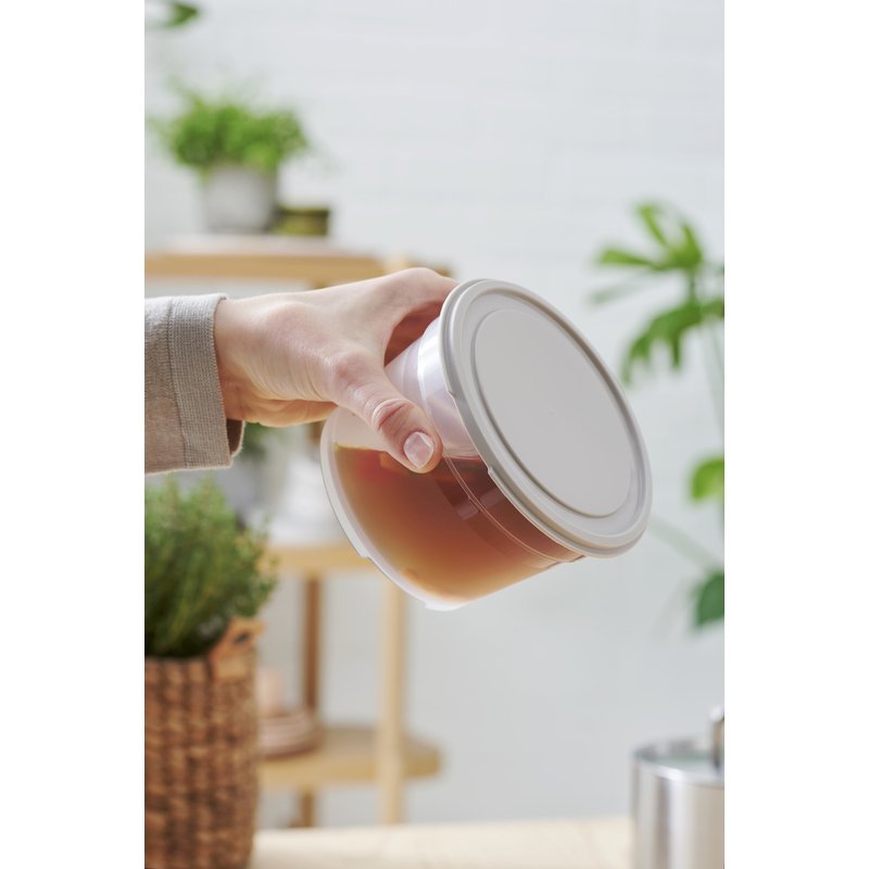 smartstore boîte de rangement ronde, 0,45 L, gris/transparent