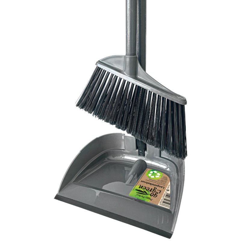 Peggy Perfect balai-pelle debout avec rebord GoGreen, plastique recyclé, anthracite, 250×1000 mm