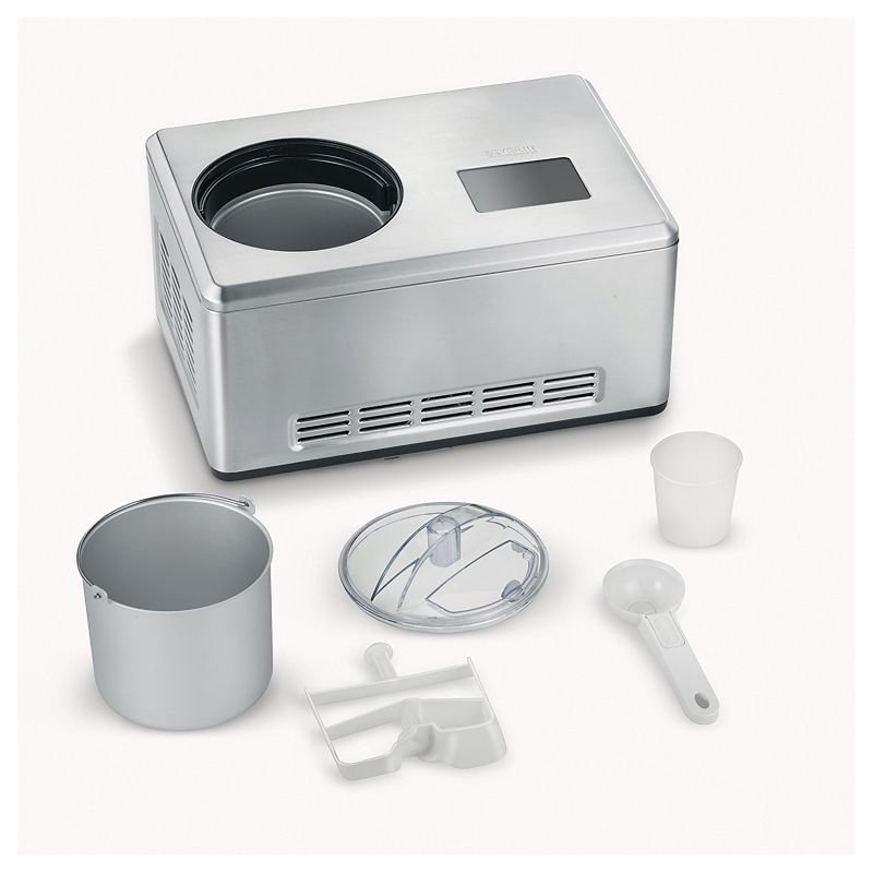 SEVERIN ijsmachine 2-in-1 EZ 7405, yoghurtfunctie, roestvrijstaal, 2,0 liter
