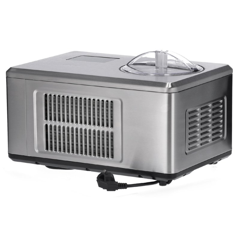 SEVERIN ijsmachine 2-in-1 EZ 7405, yoghurtfunctie, roestvrijstaal, 2,0 liter