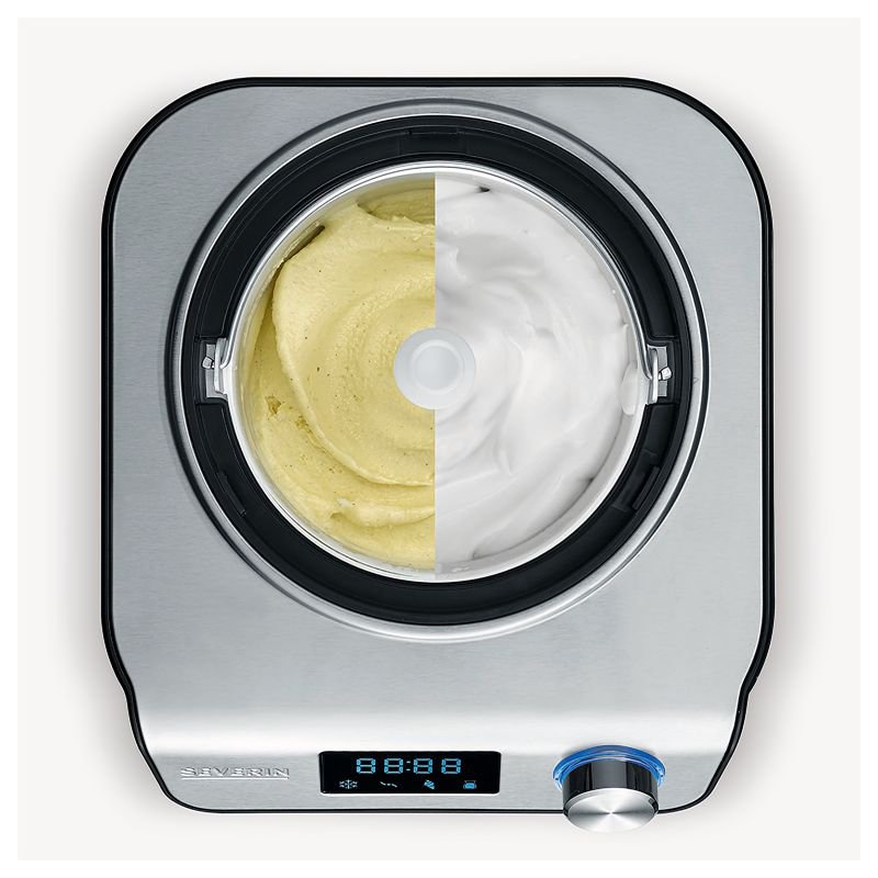 SEVERIN ijsmachine 2-in-1 EZ 7407, zwart, 1,2 liter, compressor