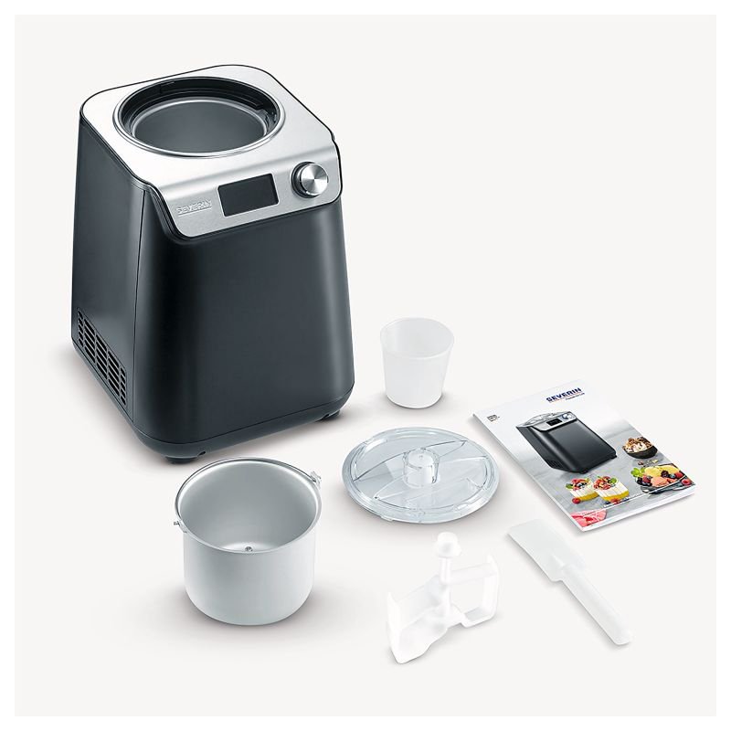 SEVERIN ijsmachine 2-in-1 EZ 7407, zwart, 1,2 liter, compressor