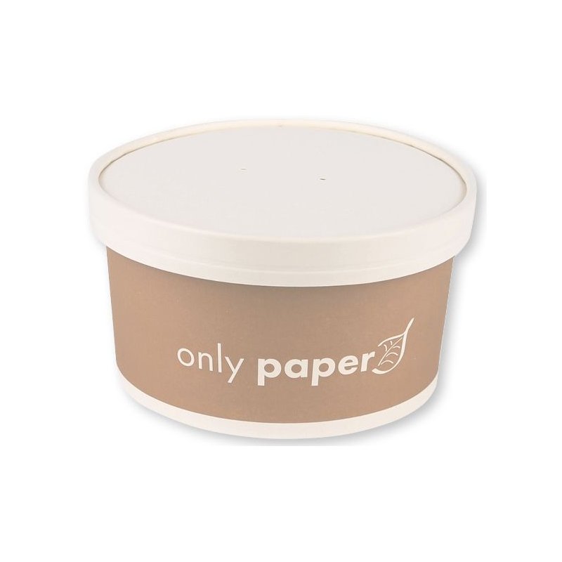 NATURE Star saladière carton, rond, 1.300 ml, brun, 50 pièces