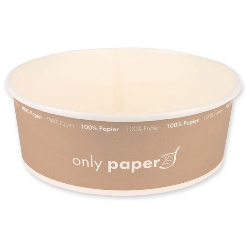 NATURE Star saladière carton, rond, 1.300 ml, brun, 50 pièces