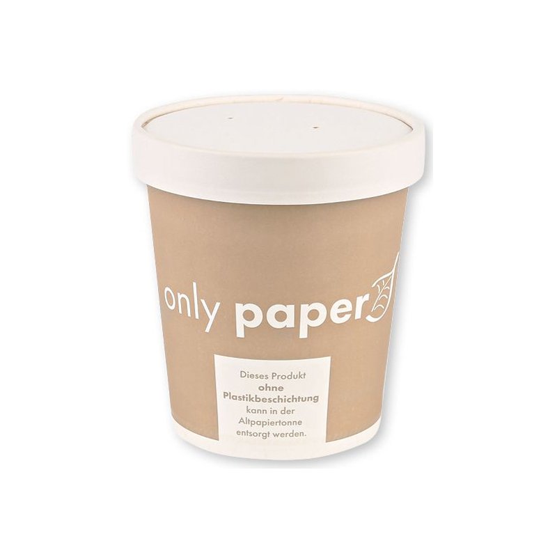 NATURE Star gobelets à soupe carton rond, 450 ml, marron, 25 pièces