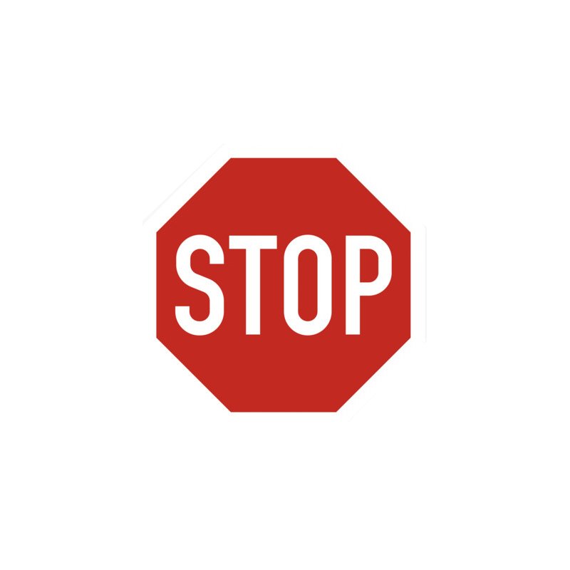 EXACOMPTA panneau d'avertissement STOP, rouge/blanc, adhésif, 300 mm diamètre