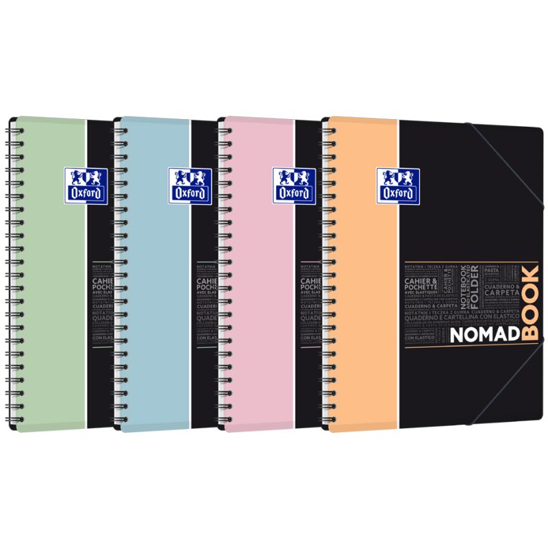 Oxford NOMADBOOK Pastel, A4+, pastel shades, 80 sheets