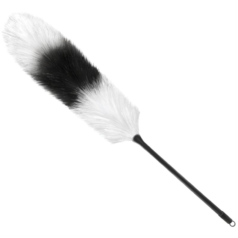 Peggy Perfect plumeau baguette Arlequin, 58 cm, noir/blanc