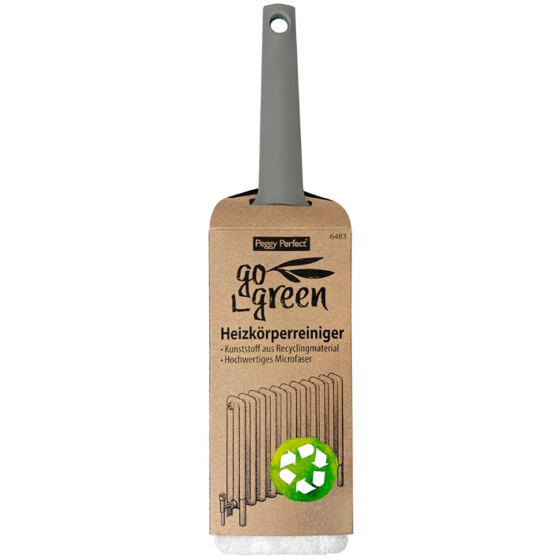 Peggy Perfect nettoyant radiateur GoGreen, blanc/gris, chiffon microfibre, plastique recyclé, 400 mm