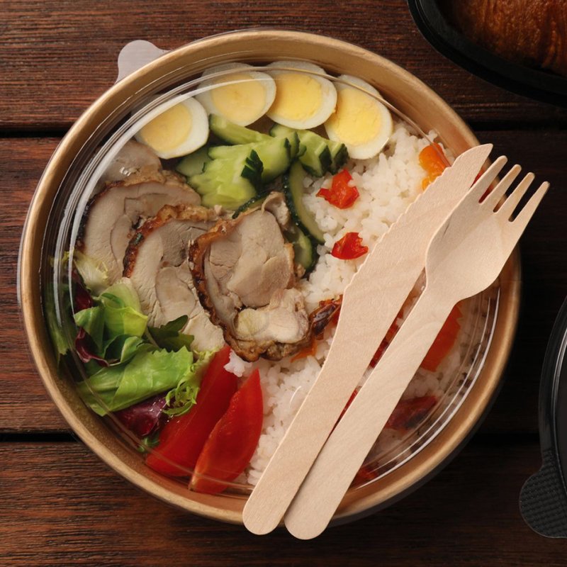 NATURE Star cutlery set Simple, natural, birchwood, 2-piece, 50 pieces