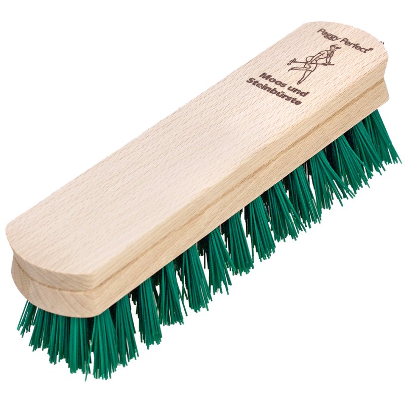 Peggy Perfect mos- en steenborstel, hout naturel, 230 mm