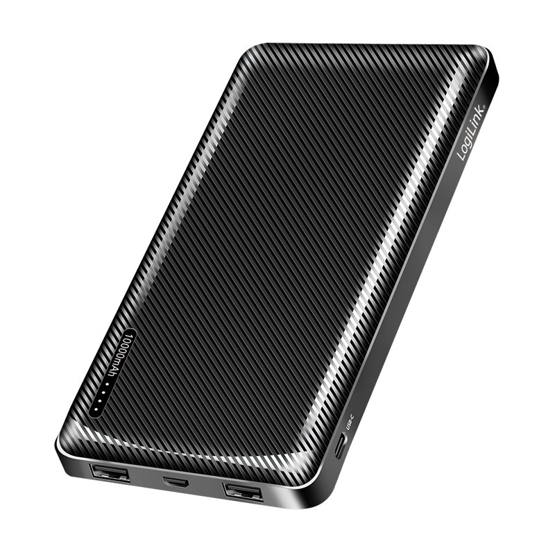 LogiLink Powerbank, 10.000 mAh, 2x USB-A, wit