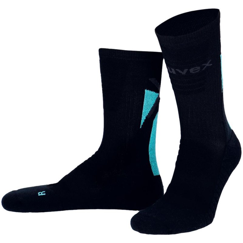 uvex functional socks, black/blue, size 43-46