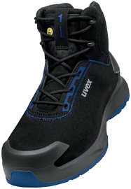 uvex 1 x-craft veiligheidsschoenen S2, zwart/blauw, maat 49