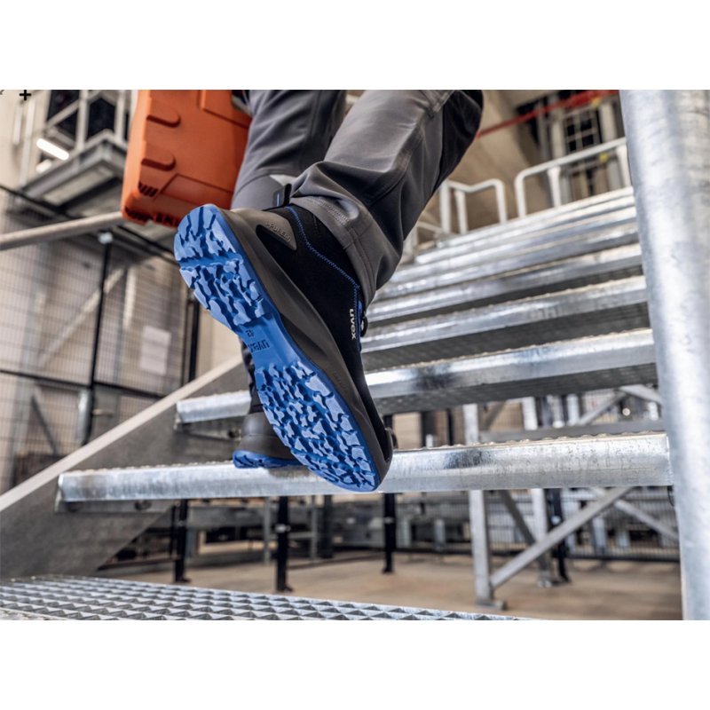 uvex 1 chaussure de sécurité lacets S2, noir/bleu, taille 50
