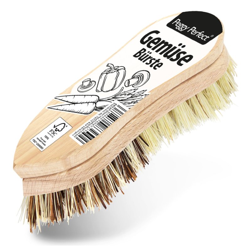 Peggy Perfect groenteborstel, hout, 140 mm