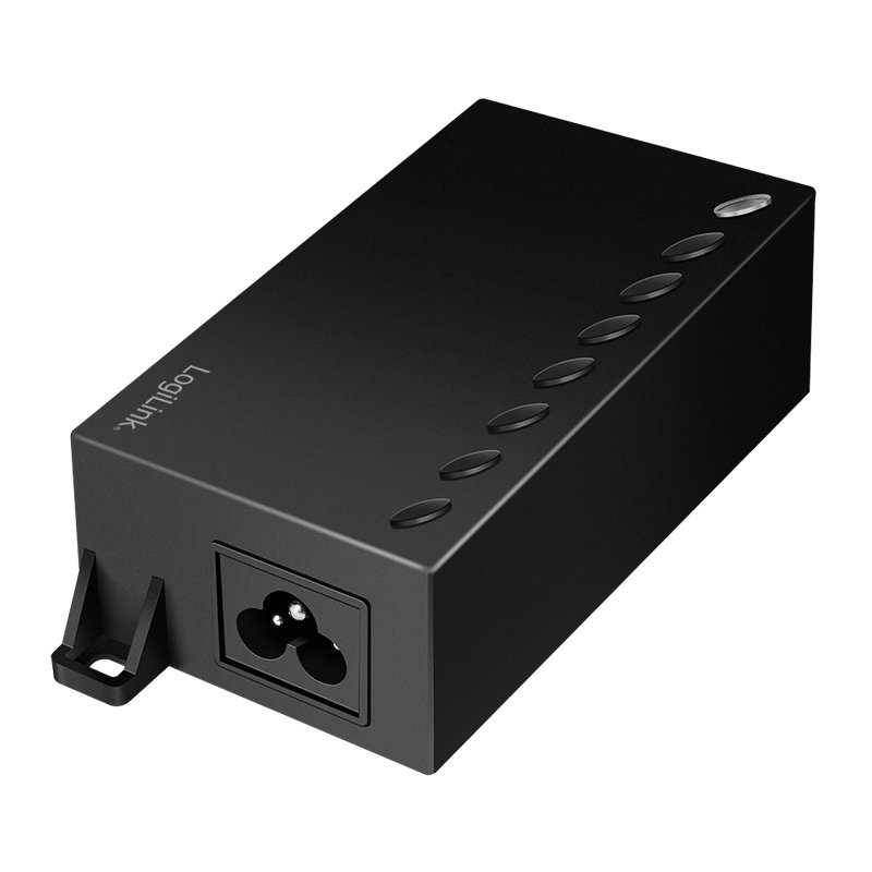 LogiLink Injecteur Gigabit PoE++ 802.3af/at/bt, noir, 60 Watt
